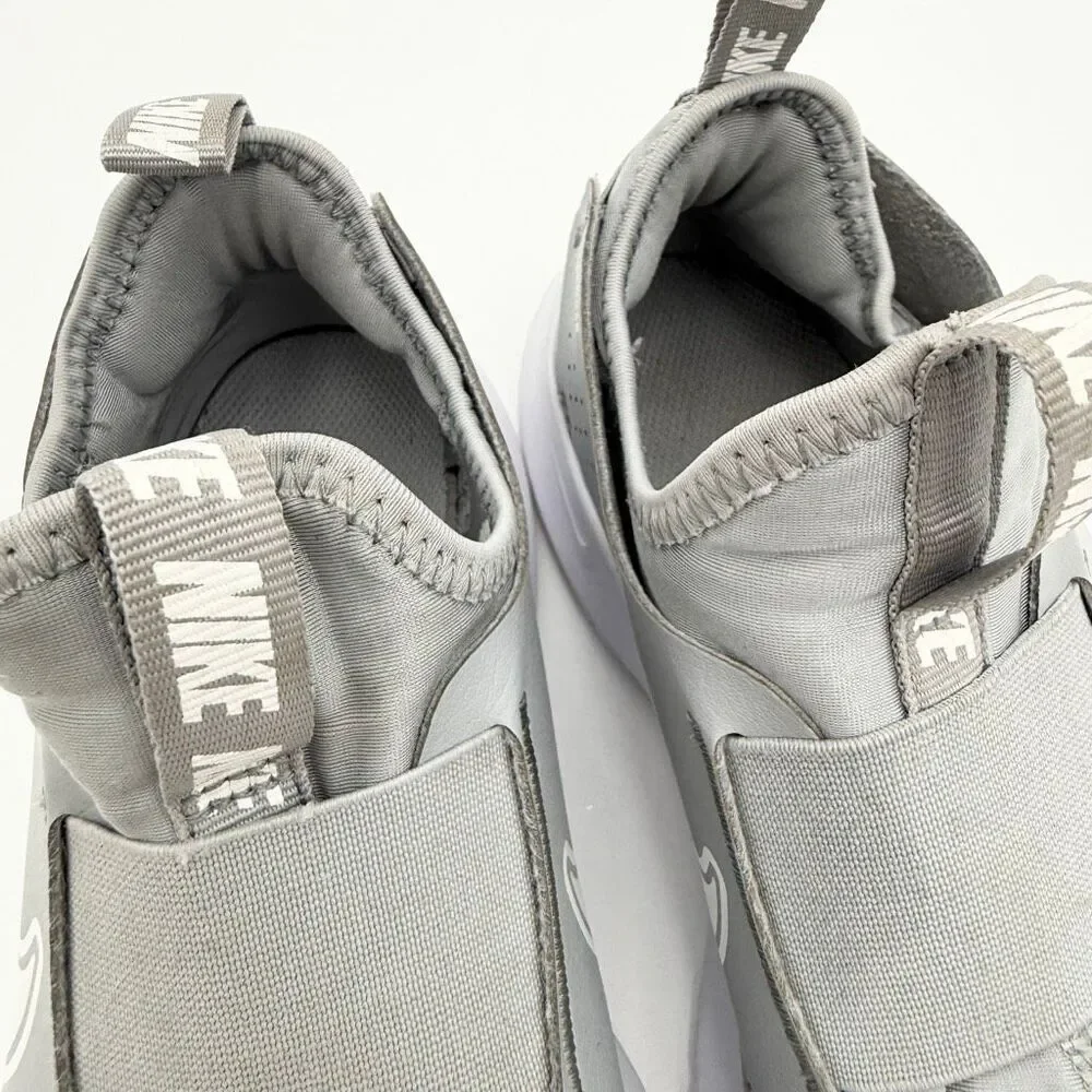 Nike Flex Runner 3 Wolf Gray White Slip-On Sneakers - US Kids Size 6.5Y / EU 39
